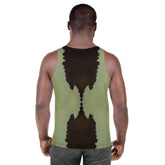 Close-up of NS 828 men's tank top fabric detailing.